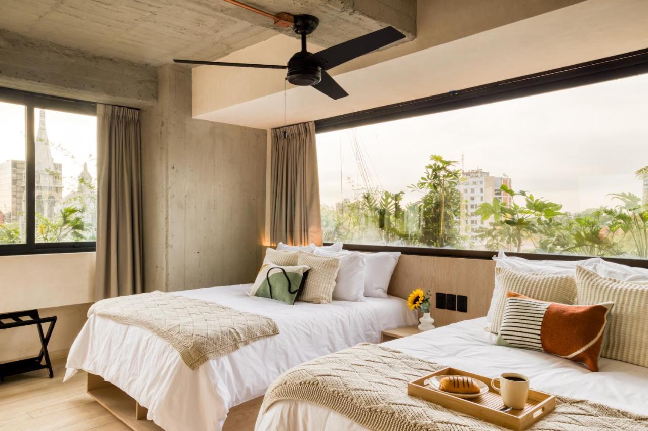 Bedroom looking out over the treetops